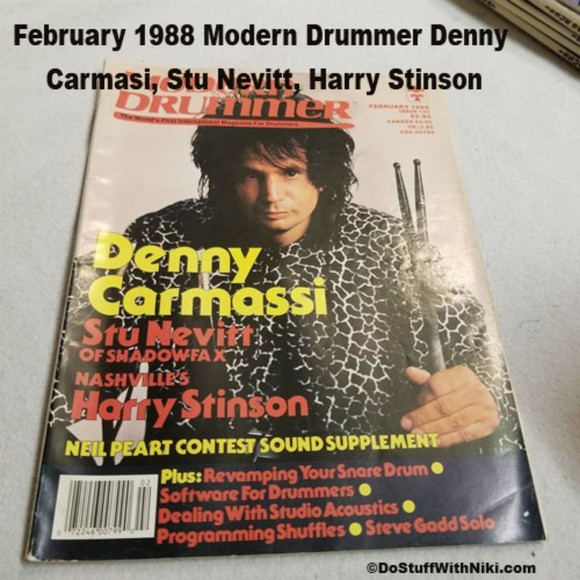 February 1988 Modern Drummer Denny Carmasi, Stu Nevitt, Harry Stinson - Picture 1 of 8